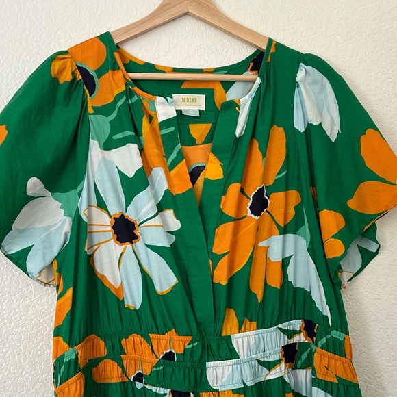 Anthropologie The Somerset Kelly Green Bright Floral - Picture 6 of 6